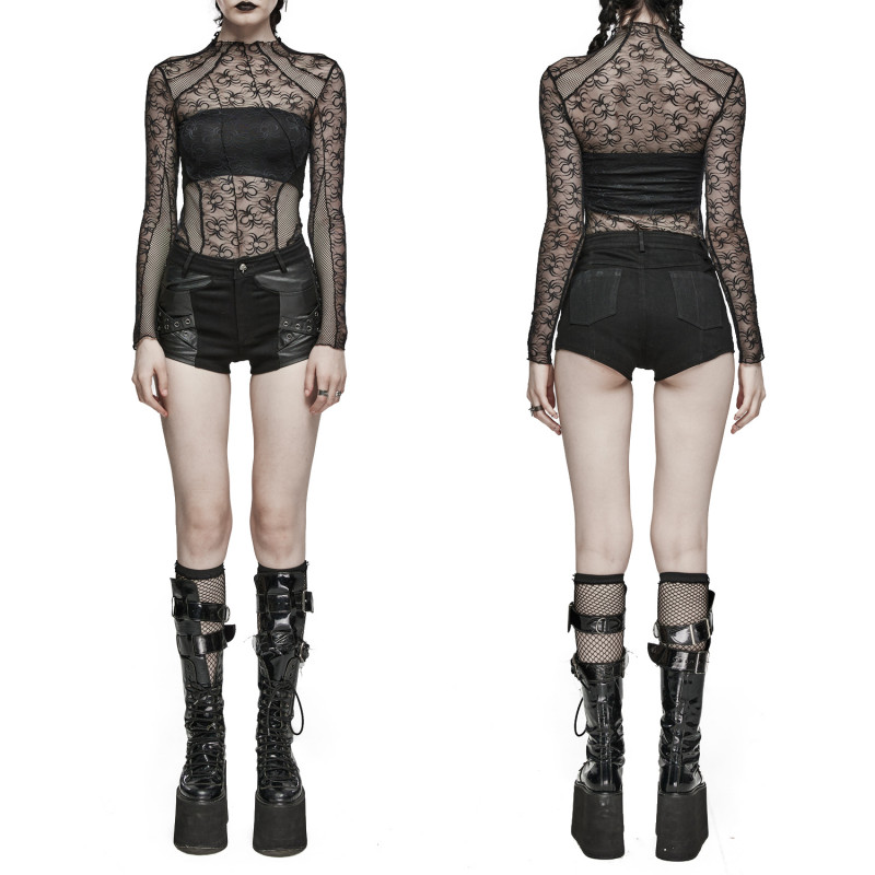 T-Shirt Transparente com Aranhas