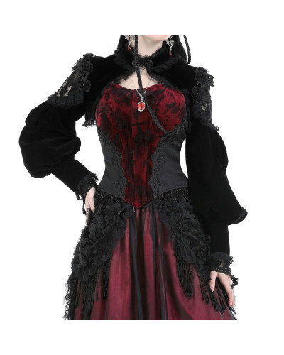 Gothic Bolero Made of Velvet and Lace