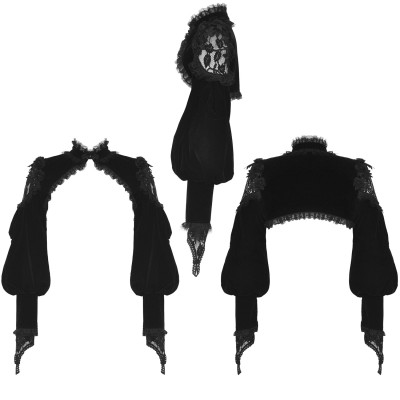 Gothic Bolero aus Samt und Spitze