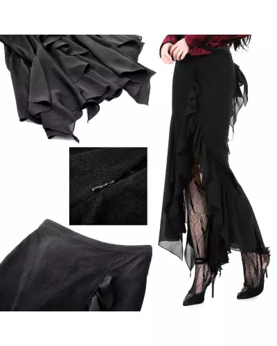 Asymmetrical Skirt with Ruffles from Dark in love Brand at €53.50