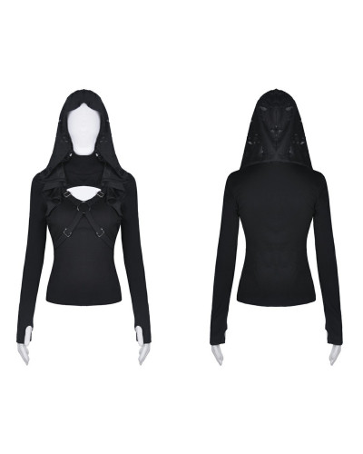 T-Shirt Gothique avec Capuche