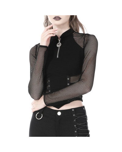 Camiseta Gótica con Rejilla