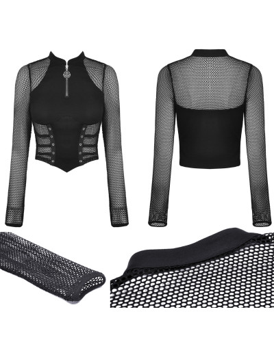 Gothic T-Shirt with Mesh