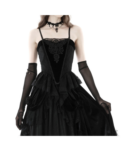 Camiseta Gótica Elegante de Terciopelo