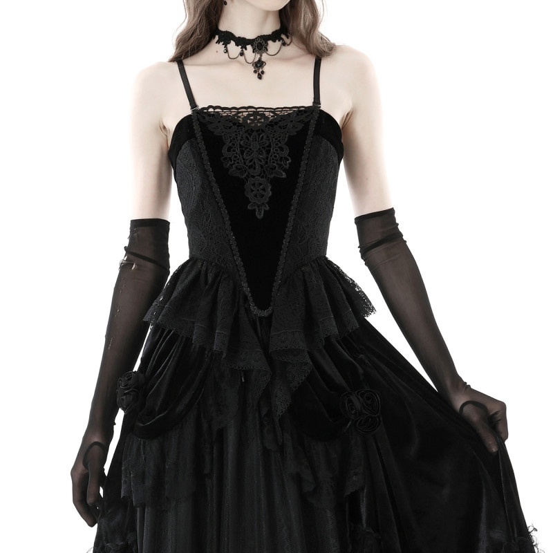 Elegant Gothic Velvet T-Shirt