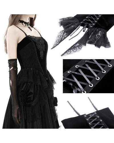 Elegant Gothic Velvet T-Shirt