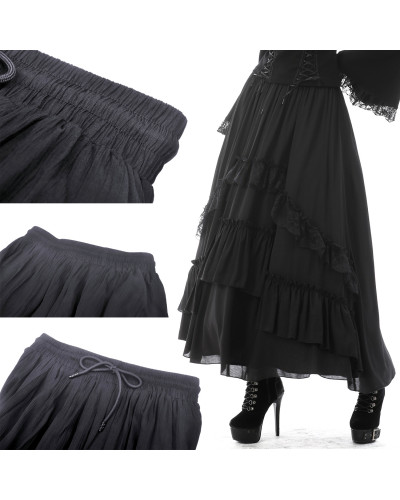 Gothic Skirt with Volants