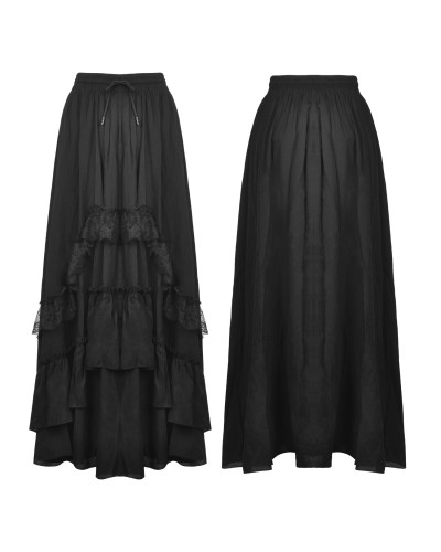 Gothic Skirt with Volants