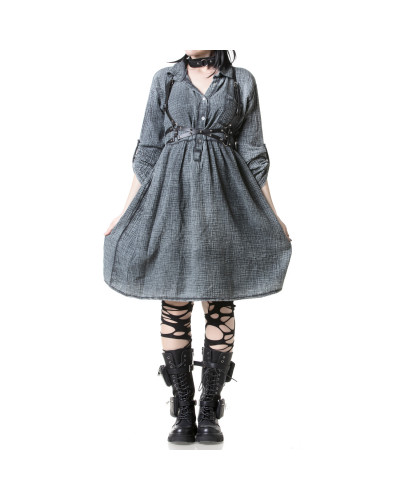 Graues Gothic Kleid