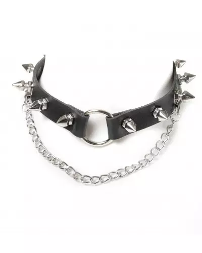 Choker with Studs and Chain