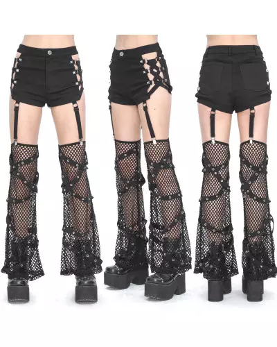 Shorts mit Beinstulpen aus Netzstoff der Devil Fashion-Marke für 89,00 €