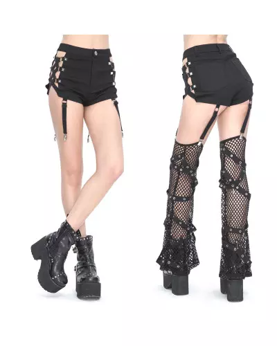 Shorts avec Chauffe-Jambes en Grille de la Marque Devil Fashion à 89,00 €