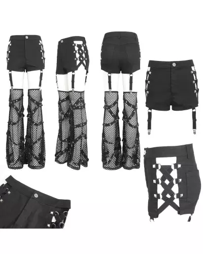 Shorts with Mesh Leg Warmers from Devil Fashion Brand at €89.00
