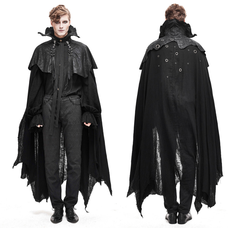 Long Black Cape for Men