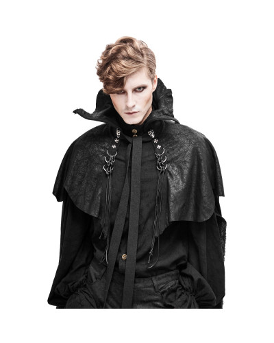 Cape Gothique Longue Noire pour Homme