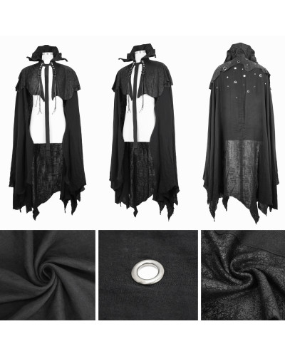 Long Black Gothic Cape for Men