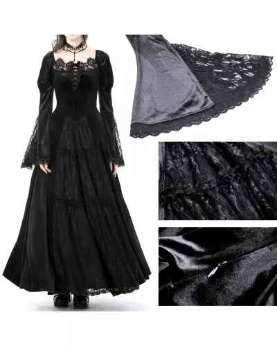 Langes Kleid aus Samt der Dark in love-Marke für 92,50 €