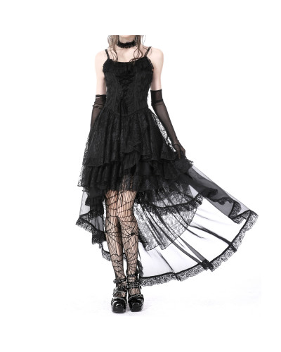 Vestido Gótico Corto con Encaje