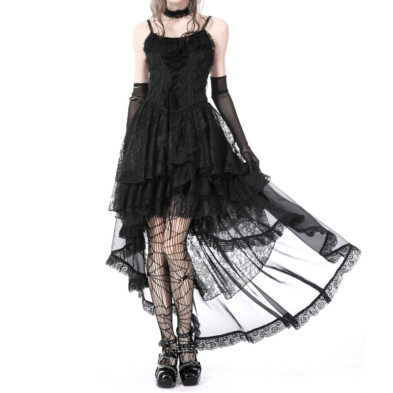 Vestido Gótico Corto con Encaje