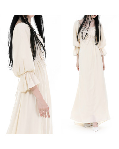Vestido Steampunk Beige