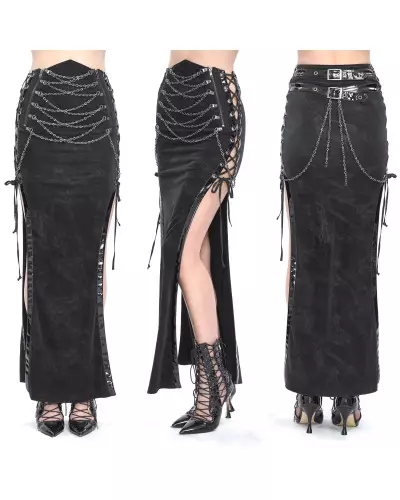 Skirt with Chains from Devil Fashion Brand at €92.50