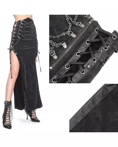 Skirt with Chains from Devil Fashion Brand at €92.50