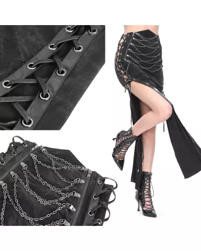 Skirt with Chains from Devil Fashion Brand at €92.50