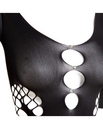 Elastic Gothic T-Shirt with Holes
