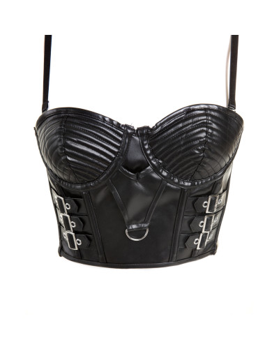 Gothic Top aus Kunstleder