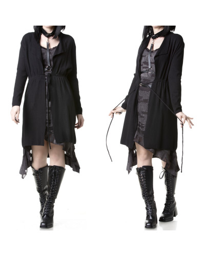Schwarze Offene Jacke