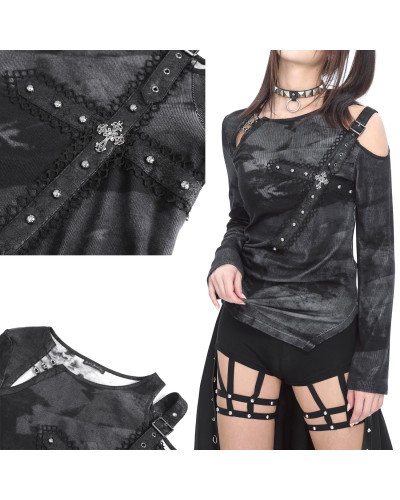 Camiseta Gótica Asimétrica