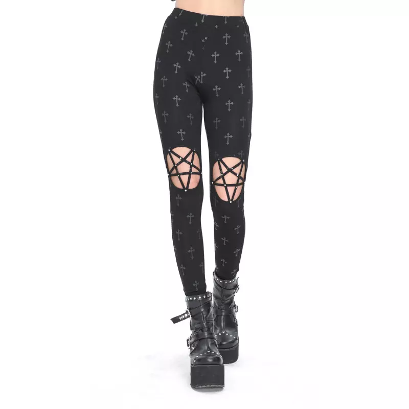 Leggings with Pentagrams from Devil Fashion Brand at €39.00