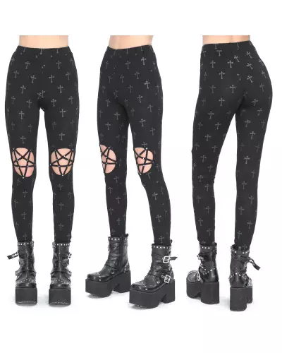 Leggings with Pentagrams from Devil Fashion Brand at €39.00