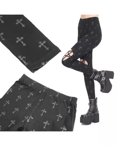 Leggings with Pentagrams from Devil Fashion Brand at €39.00