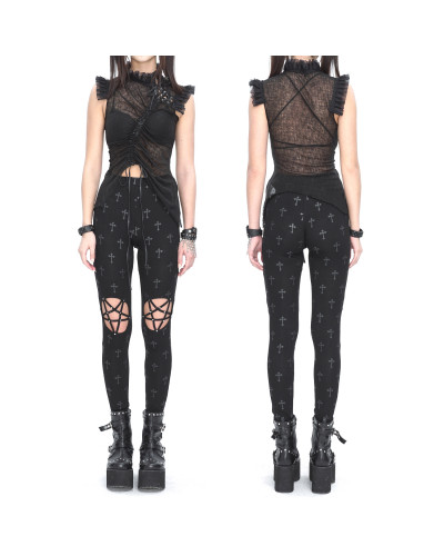 Schwarzes Gothic Top
