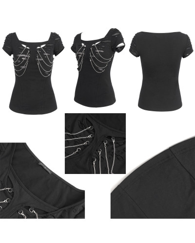 Camiseta Gótica con Capucha