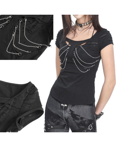 Camiseta Gótica con Capucha