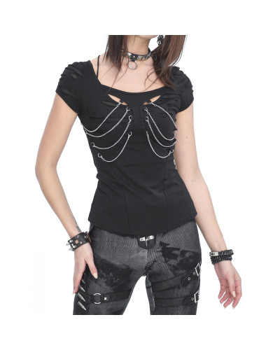 Camiseta Gótica con Capucha