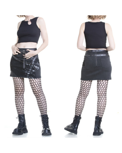Gothic T-Shirt mit Sicherheitsnadeln