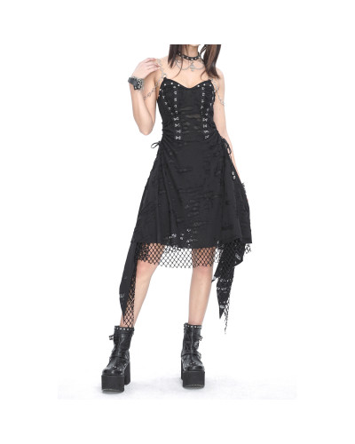 Vestido Gótico con Rejilla