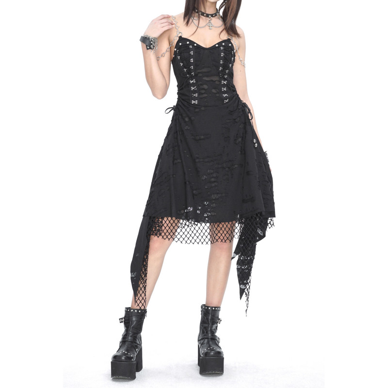 Vestido Gótico con Rejilla