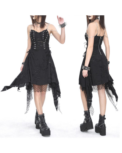 Vestido Gótico con Rejilla