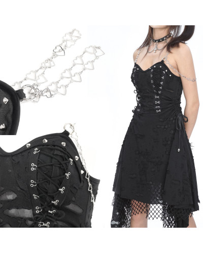 Vestido Gótico con Rejilla