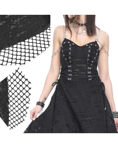 Vestido Gótico con Rejilla