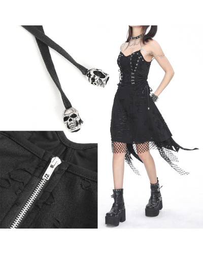 Vestido Gótico con Rejilla