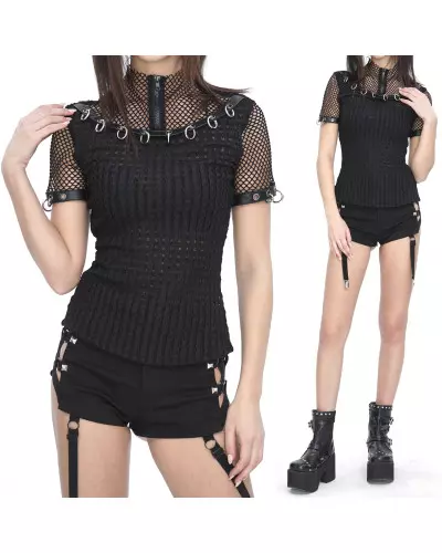 T-Shirt with Mesh from Devil Fashion Brand at €47.90