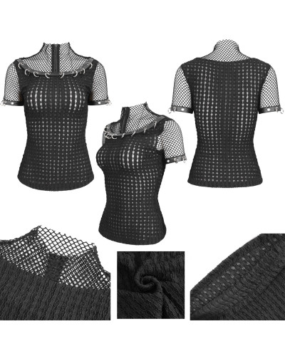 Camiseta Gótica con Rejilla