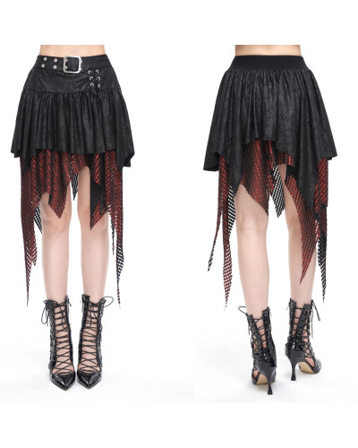 Black Asymmetric Gothic Skirt