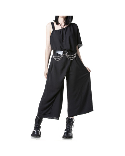 Schwarzer Gothic Jumpsuit