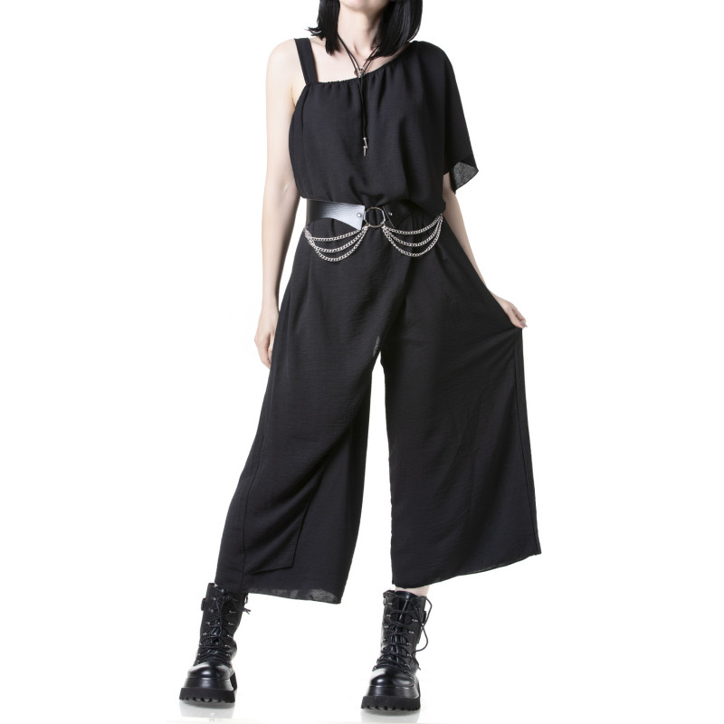 Schwarzer Gothic Jumpsuit